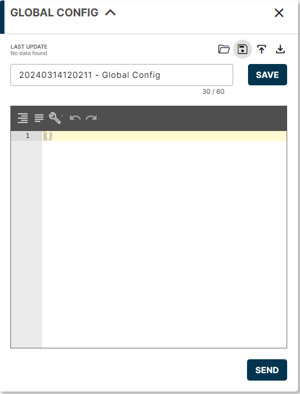 Saving a configuration Saving a configuration