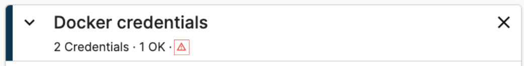 Credential status in card header Credential status in card header