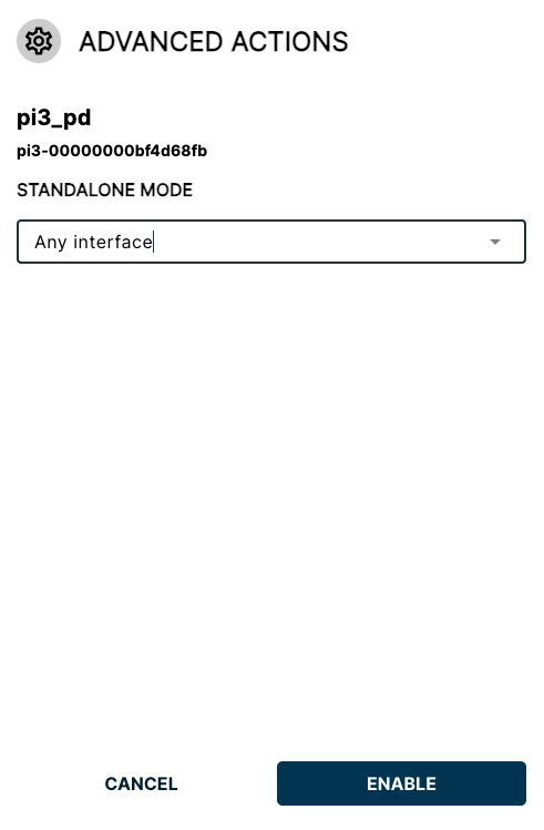 Any Interface selected Any Interface selected
