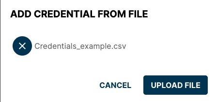 Add Credentials From File Add Credentials From File