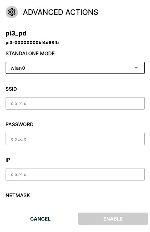 WLAN Interface selected WLAN Interface selected