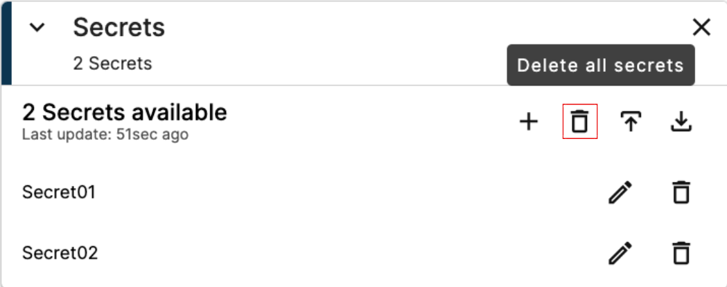 Delete All Secrets