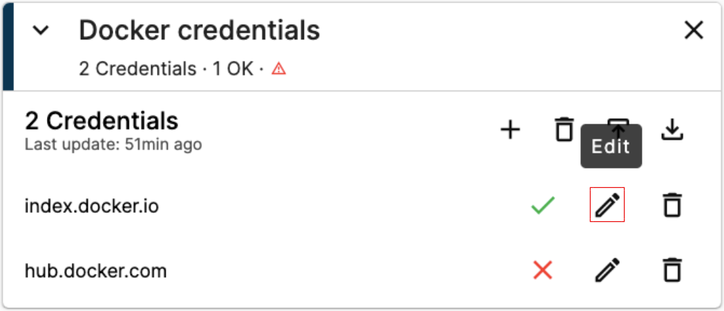 Edit a Credential Edit a Credential