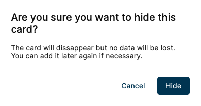 Hide Confirmation Modal