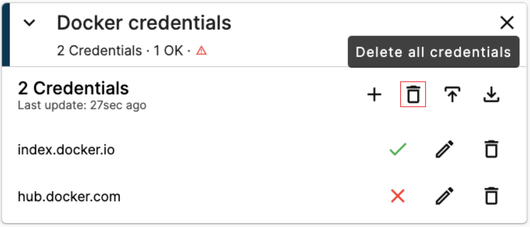 Deleting All Credentials Deleting All Credentials