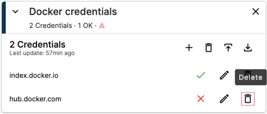 Deleting Credentials Deleting Credentials