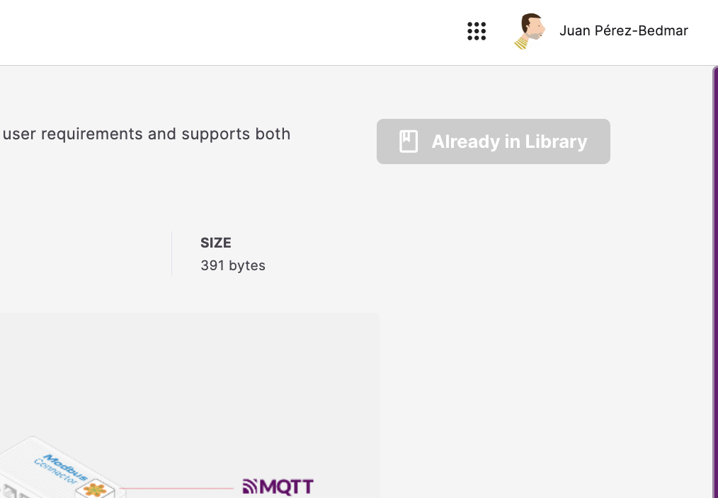App already in Library