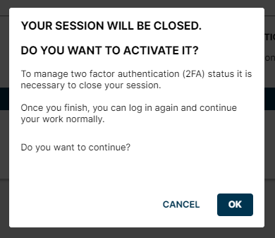 Close Session 2FA Pop-Up Close Session 2FA Pop-Up