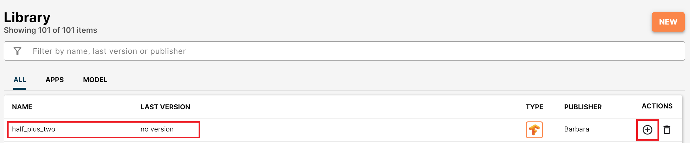 New model created New model created
