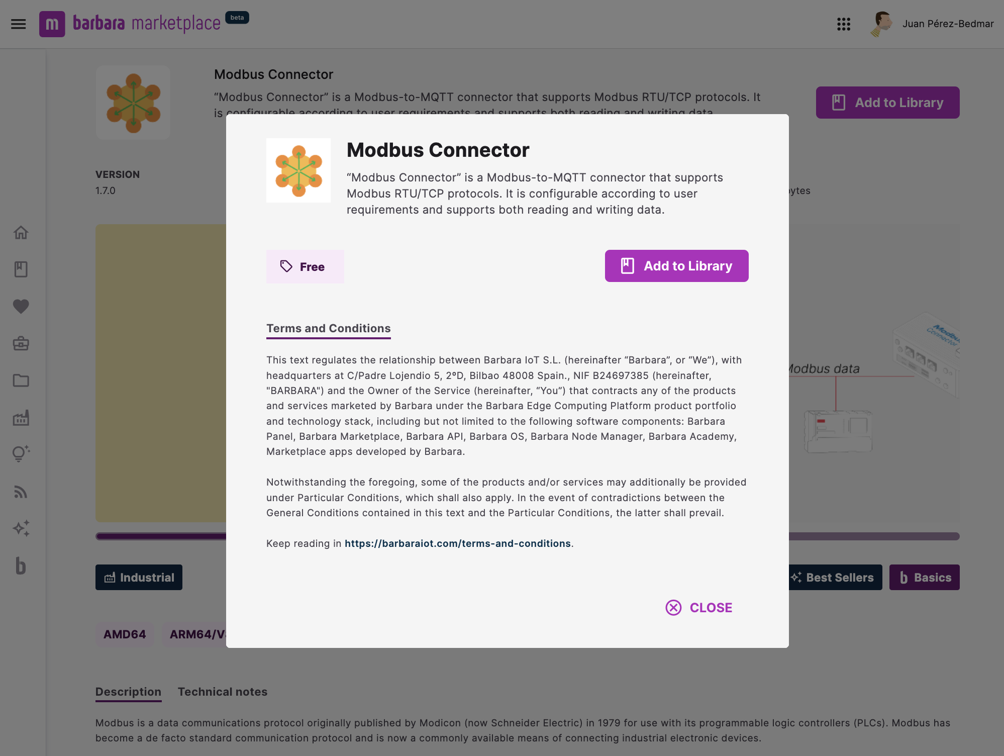 Pop-up with Terms &amp; Conditions