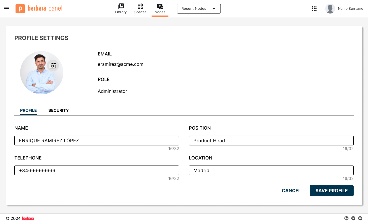 Profile Tab Profile Tab