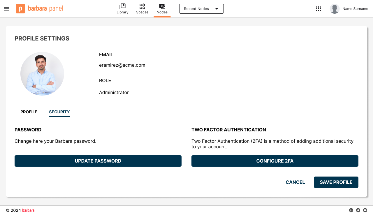Security Tab Security Tab