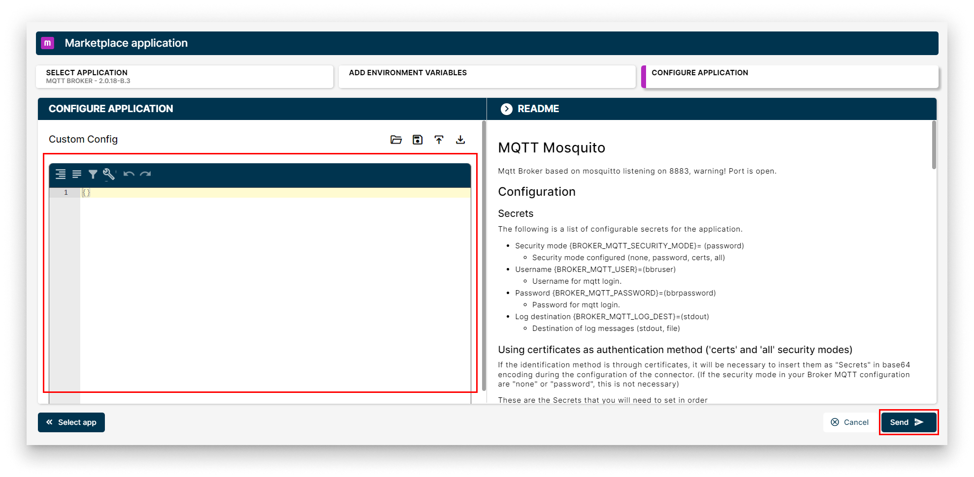 Configure Application Configure Application