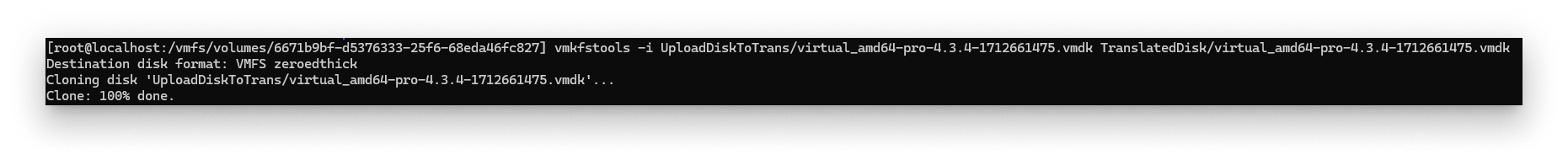 Converting .vmdk file
