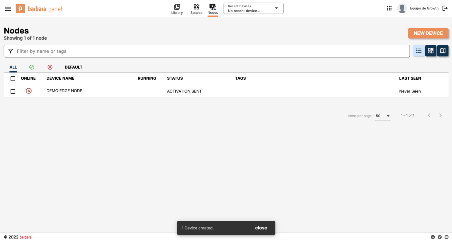 Node Registered Node Registered