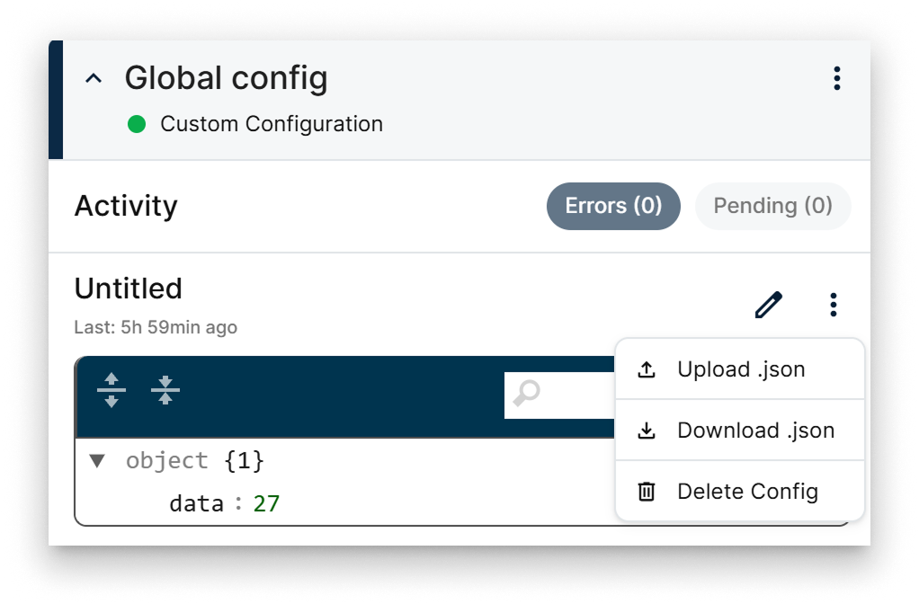 Exporting & Importing JSON config from file Exporting & Importing JSON config from file