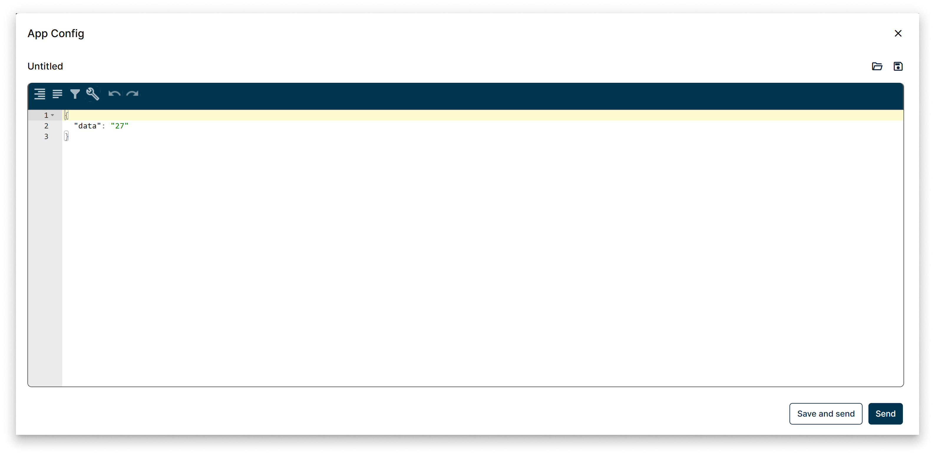 Edit Config popup