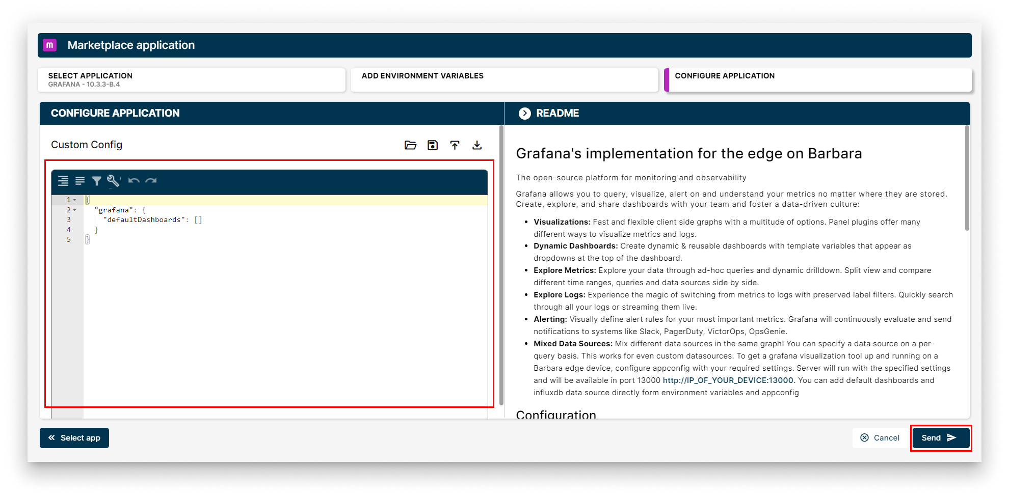 Configure Application Configure Application