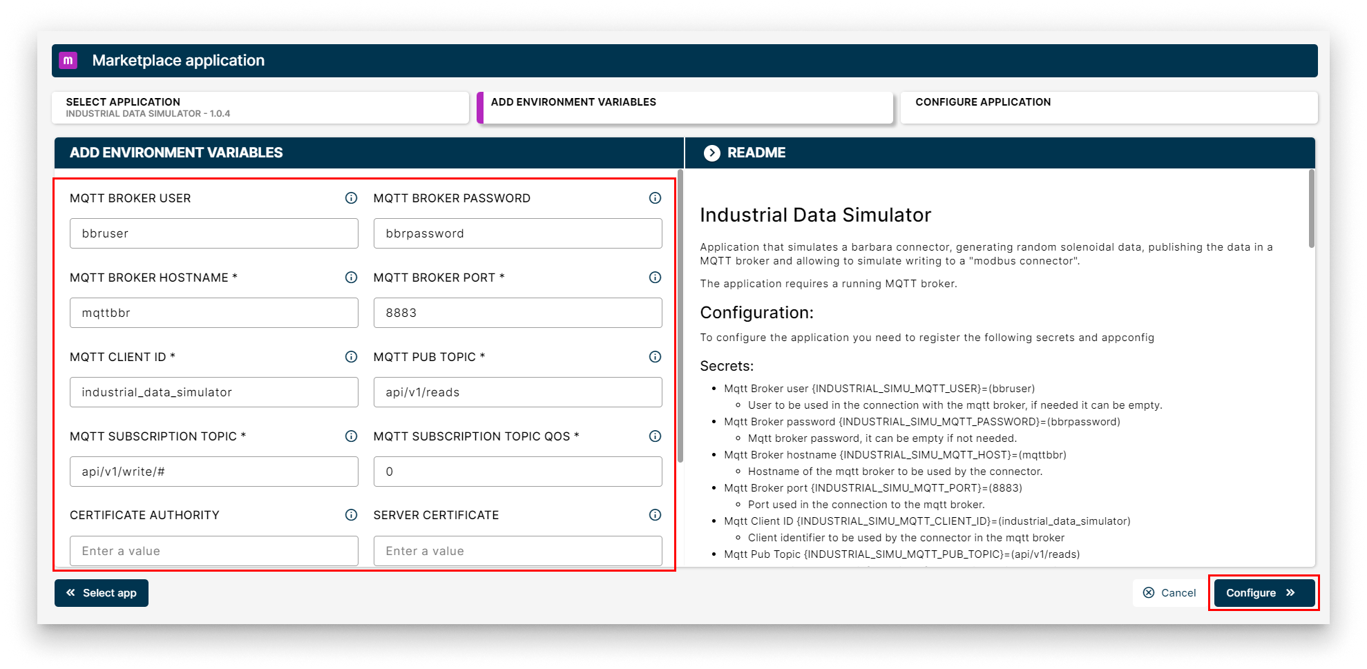 Add Env Variables Add Env Variables