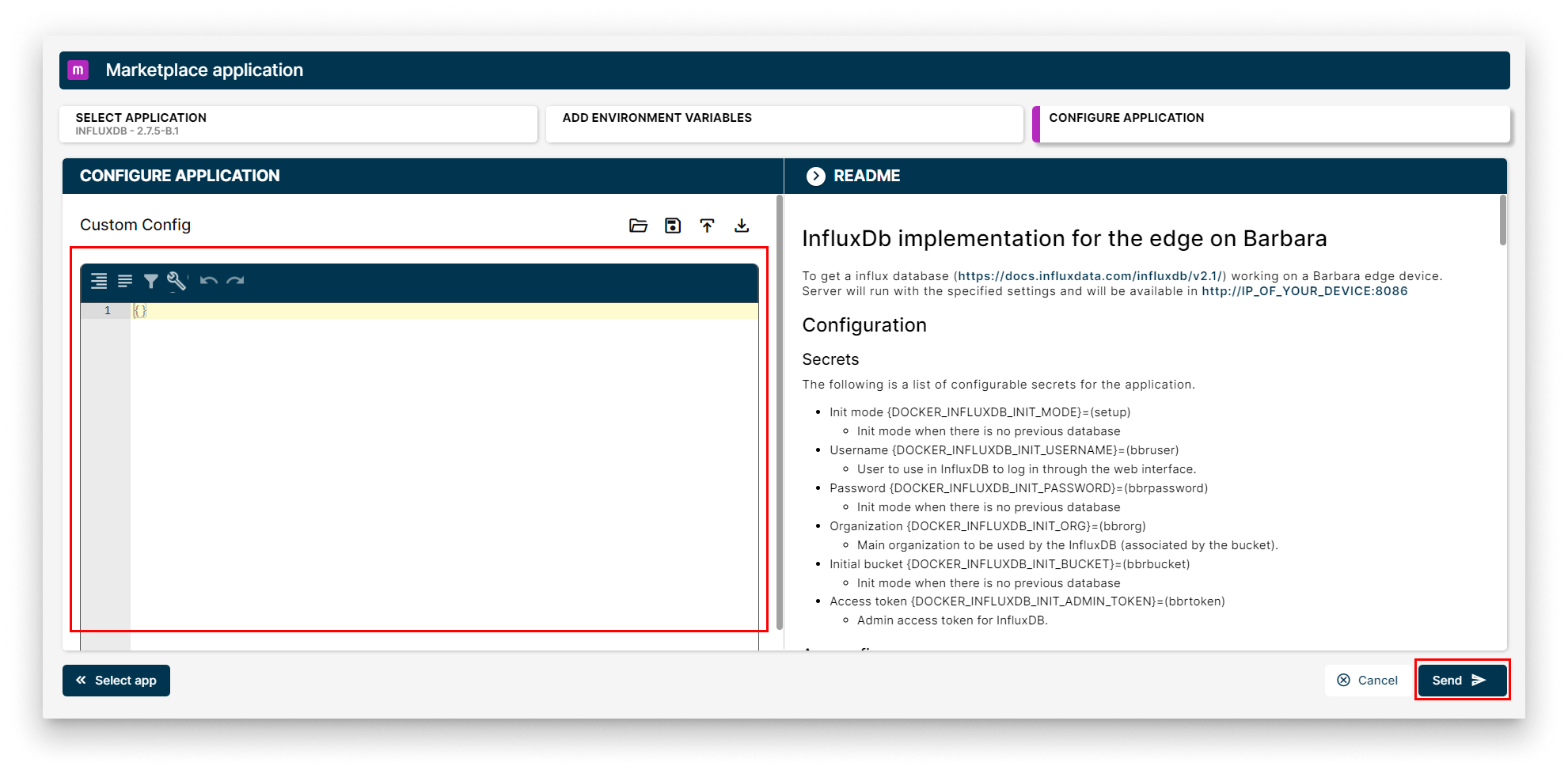Configure Application Configure Application