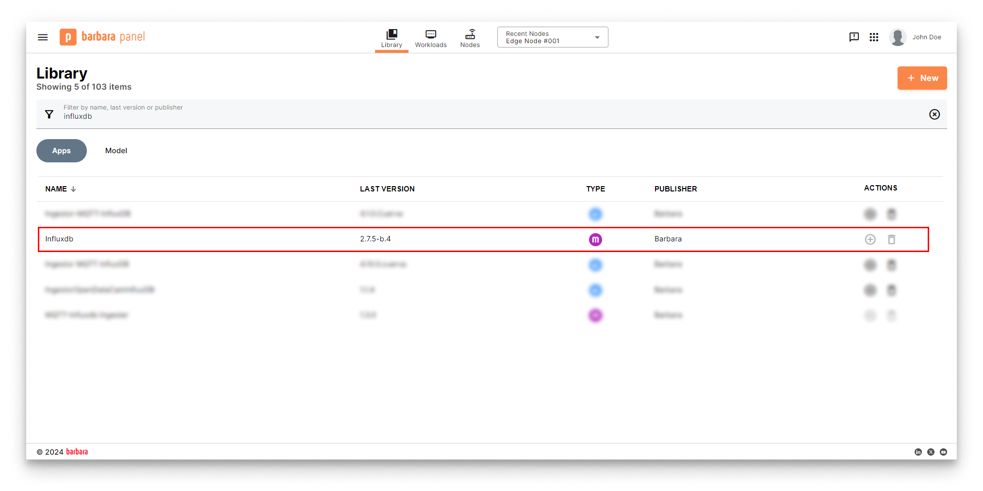 InfluxDB in Panel's library InfluxDB in Panel's library