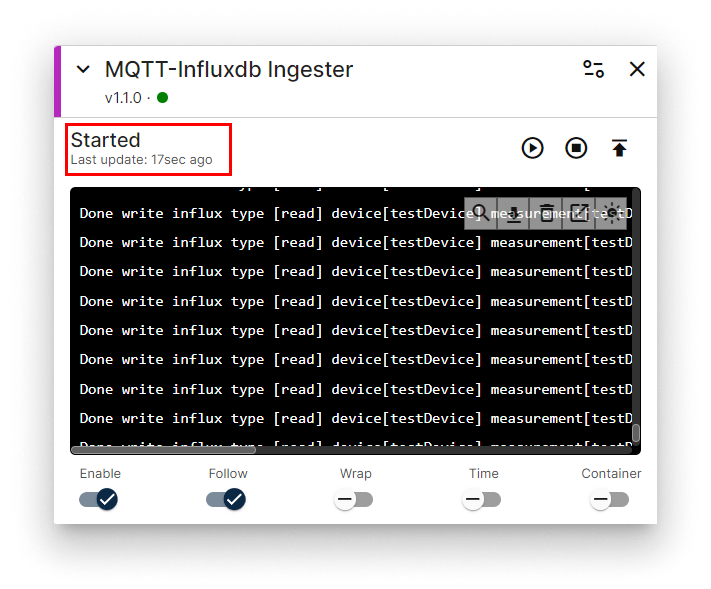Ingester installed Ingester installed
