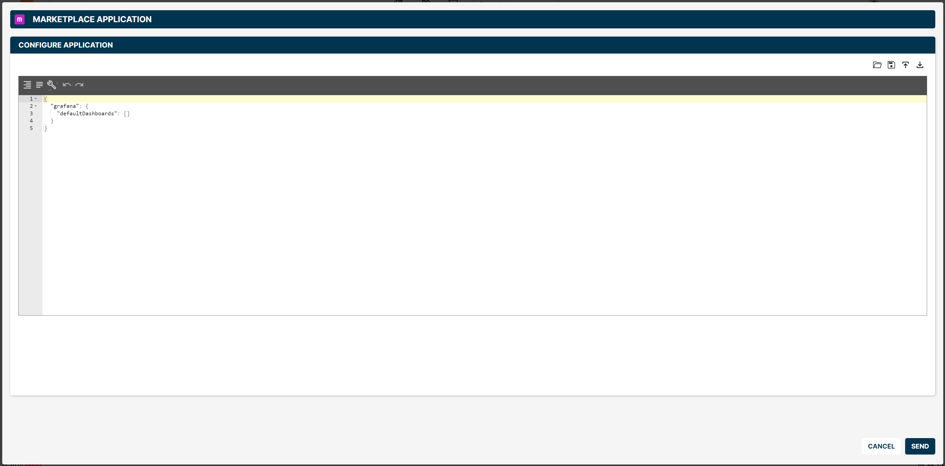 Configuration editor