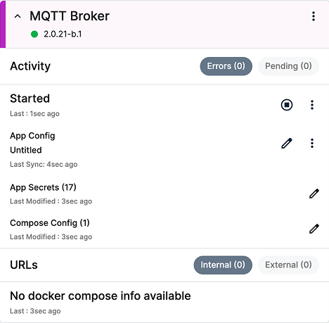 MQTT Broker workload
