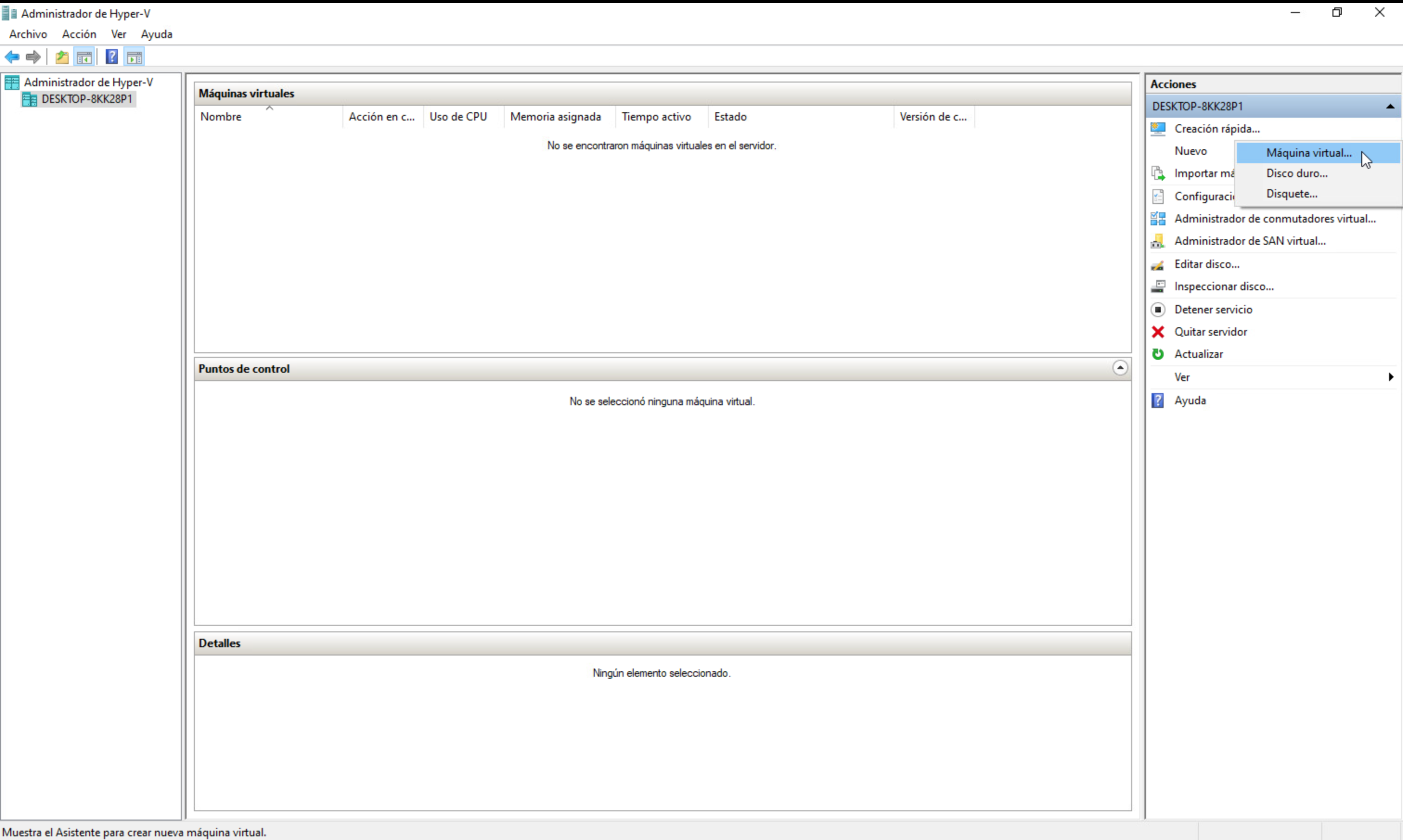 Select New Virtual Machine