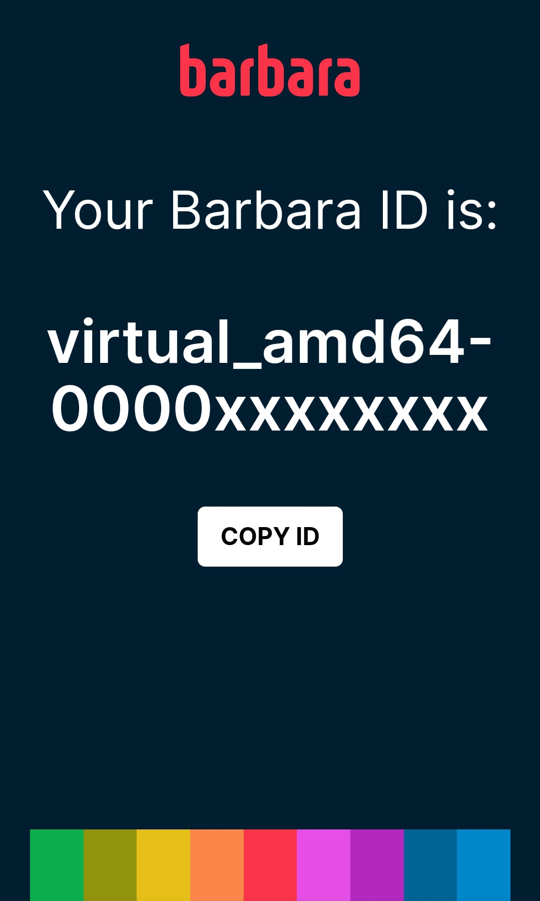 Barbara ID in screen Barbara ID in screen