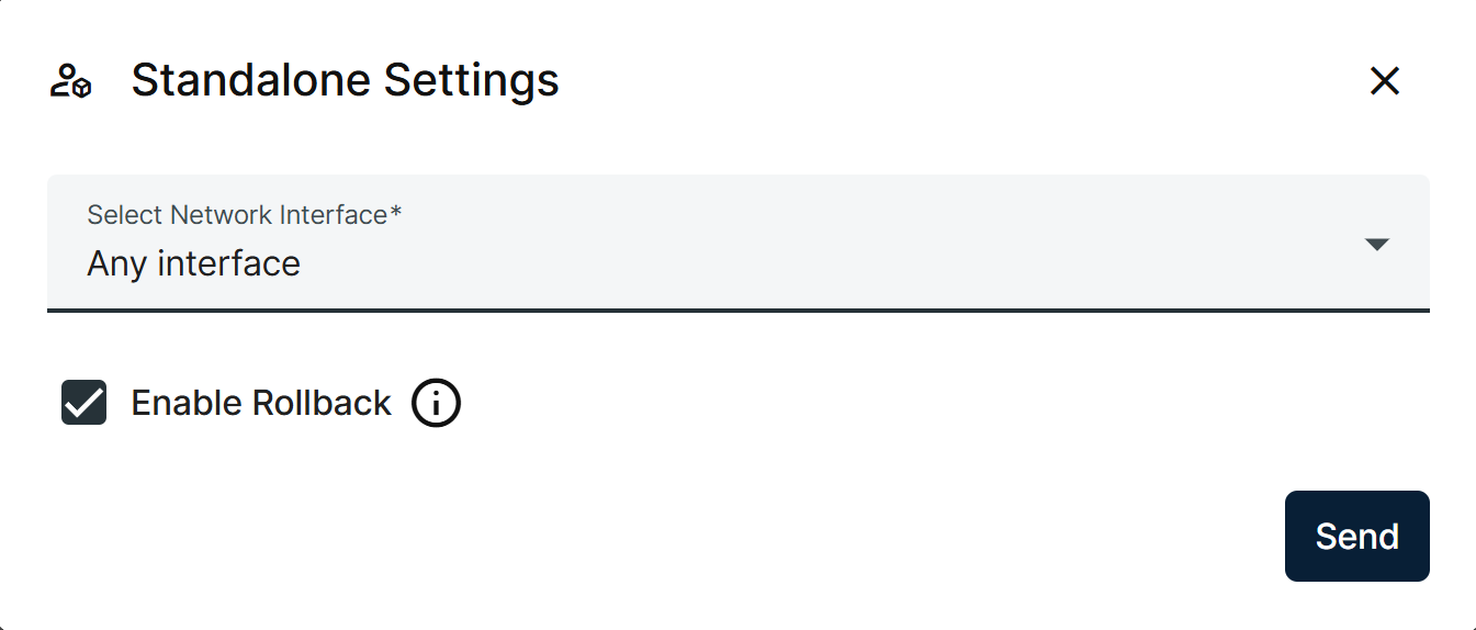 Any interface selected