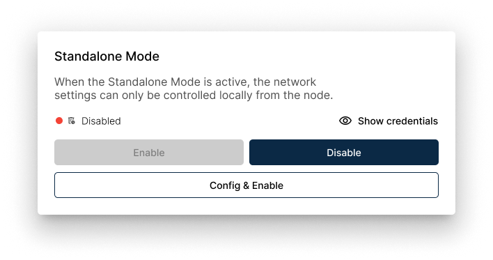 Standalone Mode Standalone Mode