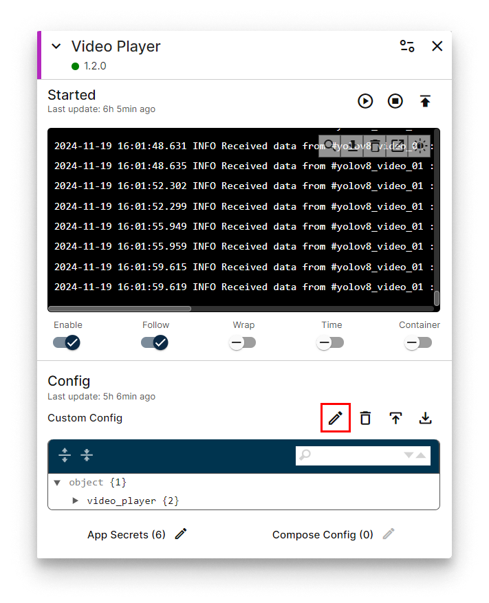 Press config button Press config button