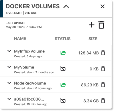 Prune a single volume