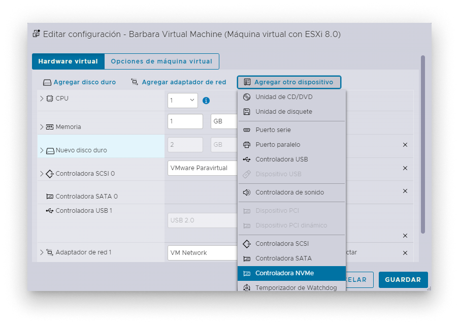 Add NVMe Controller Add NVMe Controller