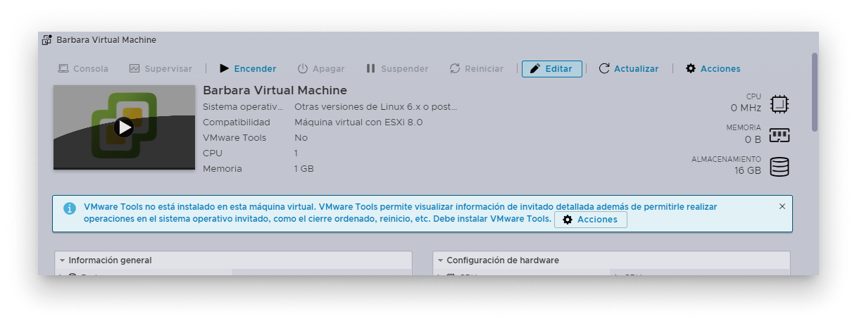 Edit VM Settings Edit VM Settings