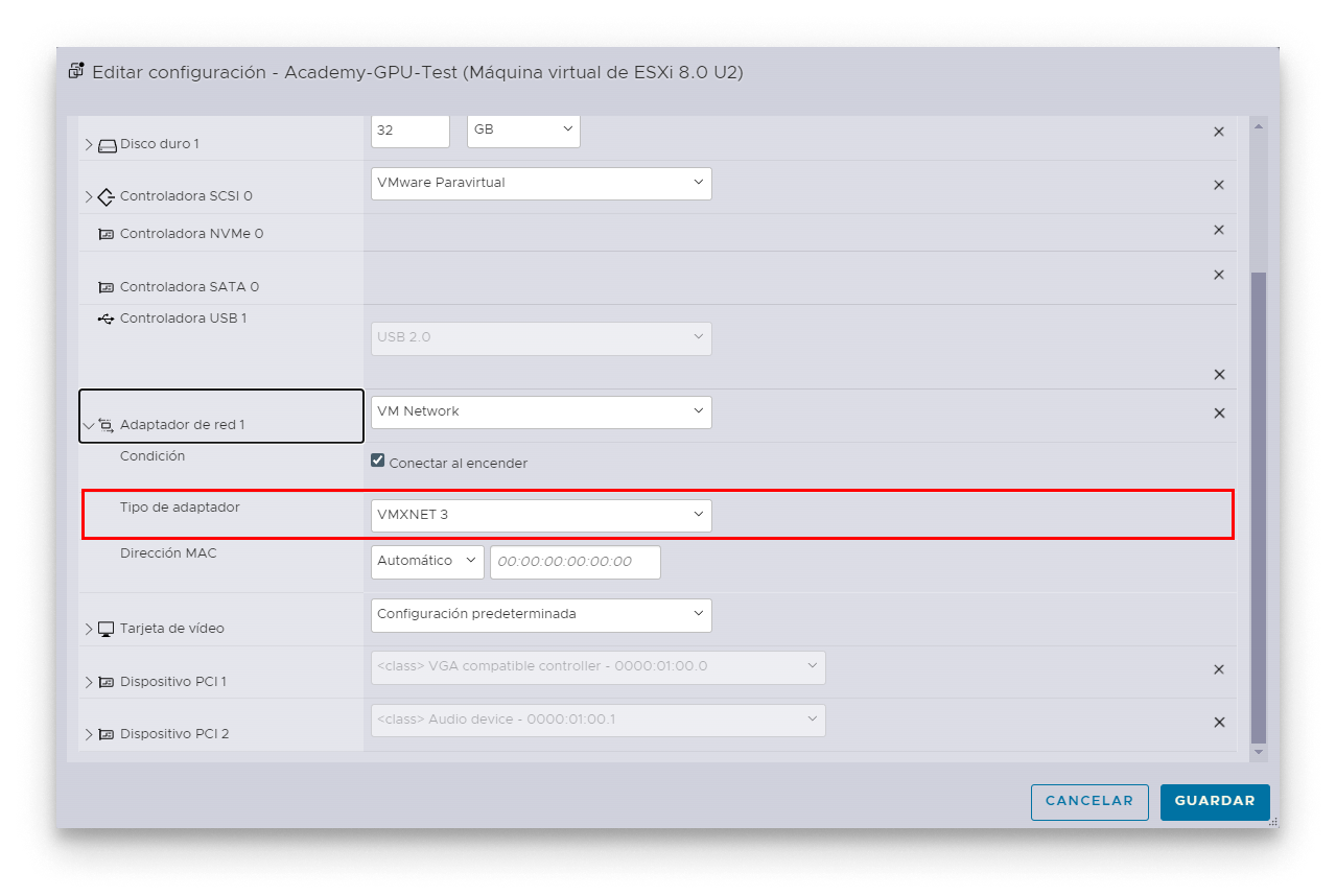 Select Network Driver